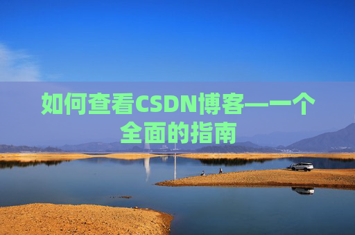 如何查看CSDN博客—一个全面的指南